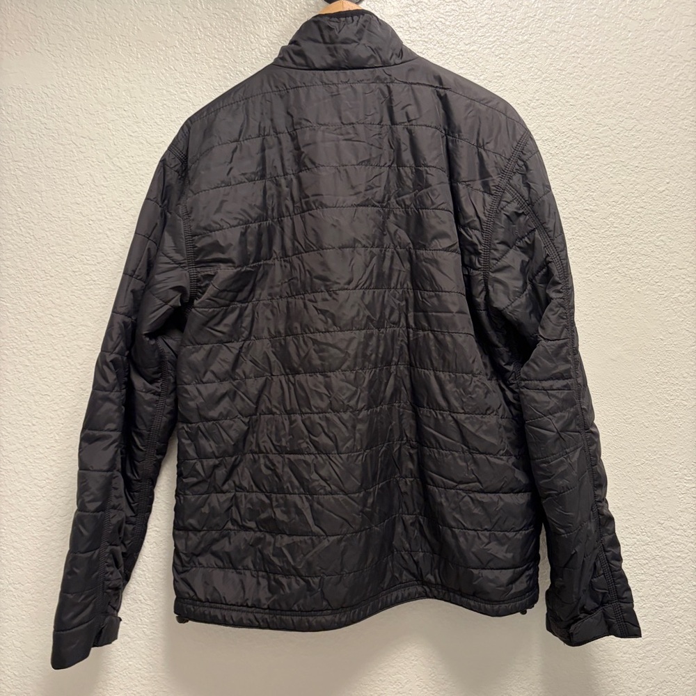 Carhartt Puffer Coat Jacket Mens Size Medium black embroidered hops & grain logo - Picture 11 of 12
